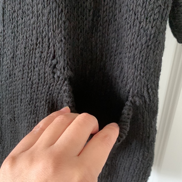 NWT LOFT Crochet Knit 3/4 Sleeves Drop Shoulder Open Cardigan Sweater Size M - Picture 8 of 16